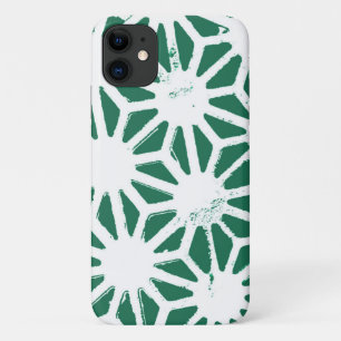 Sage green and white geometric pattern Case-Mate iPhone case