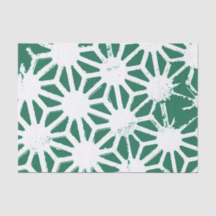 Sage green and white geometric pattern tissue paper