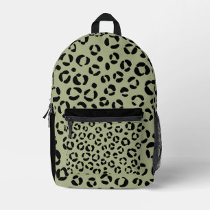 Sage Green Animal  Printed Backpack