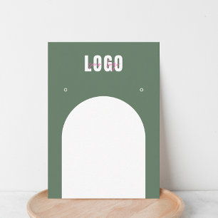 Sage Green Arch Add Logo Jewellery Earrings Displa Business Card