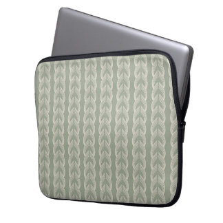 Sage Green Art Deco Arch Luxury Pattern Laptop Sleeve