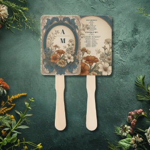 Sage Green Art Nouveau Alphonse Mucha Wedding Hand Fan