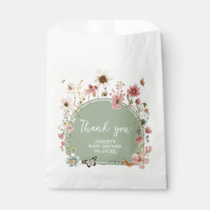 Sage Green Baby Bloom Baby Shower Favour Bags