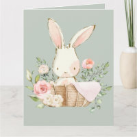 Sage Green Baby Rabbit Blank