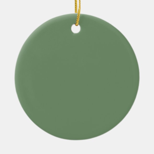 Sage Green Background on an Ornament (Front)