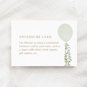 Sage Green Balloon Baby Shower Enclosure 