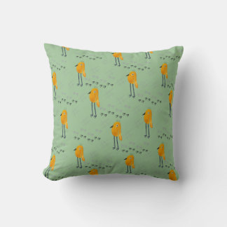 sage green Bird walk Cushion