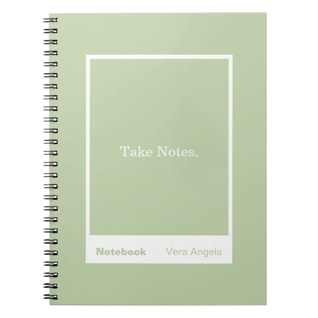 Sage Green Block Quote Classic Notebook (Front)