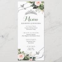 Sage Green Blush Floral Girl XV Años Birthday