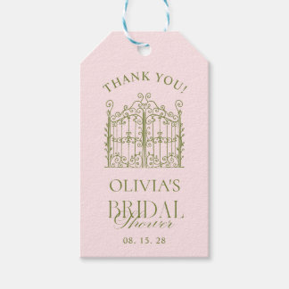 Sage Green & Blush Thank You Bridal Shower Gift Tags