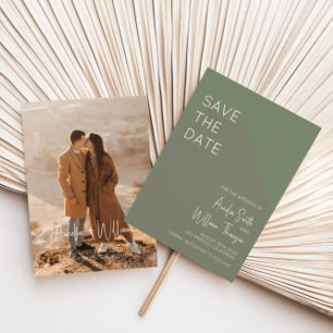 Sage Green Bohemian Save the Date Invitation