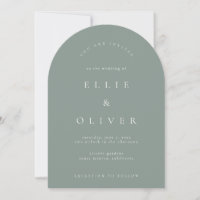 Sage Green Boho Arch Modern Wedding
