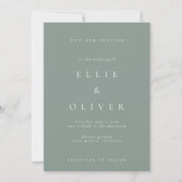 Sage Green Boho Minimalist Modern Wedding