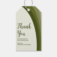 Sage Green Boho Rainbow Wedding Thank You Favour