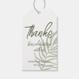 Sage Green Boho Wedding Thank You Gift Tags