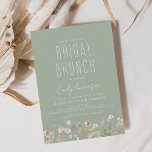 Sage Green Boho Wildflower Bridal Brunch Shower Flyer<br><div class="desc">Budget Minimalist Wildflower Boho Elegant and Modern Script Bridal Brunch - Bridal Shower for Autumn (Fall),  Winter,  Spring or Summer Invitations - includes beautiful and elegant script typography for the special Bride to Be pre - Wedding celebration.</div>