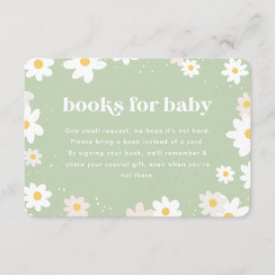 Sage Green Books for Baby Daisies Enclosure Card