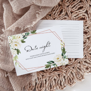 Sage Green Botanical Date Night Ideas Card