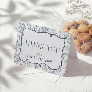 Sage Green Bridal Shower Thank You Card