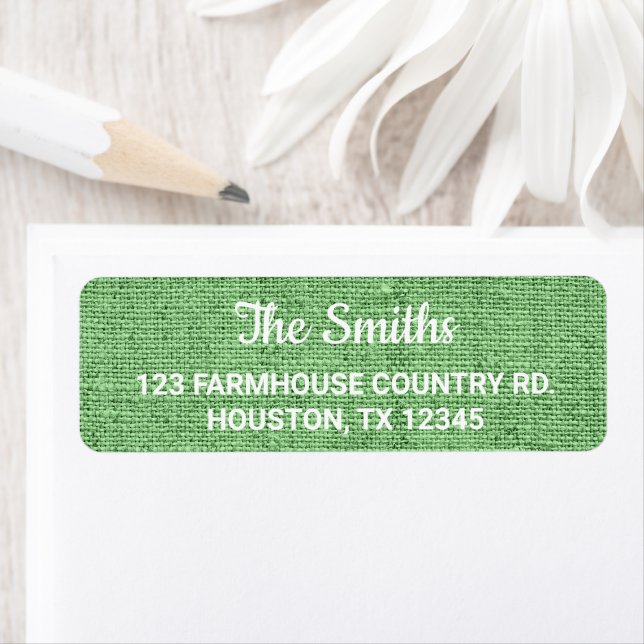 Sage Green Burlap Modern Rustic (Insitu)