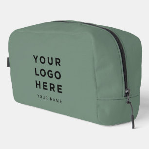 Sage Green Business Logo Name Instagram Travel Dopp Kit