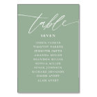 Sage Green Calligraphy Wedding Seating Chart 