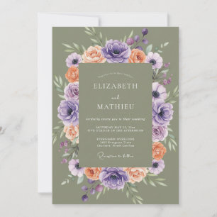 Sage Green Captivating Botanical Wedding Invitation
