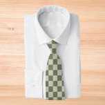Sage Green Checkerboard Tie<br><div class="desc">Sage Green Checkerboard</div>