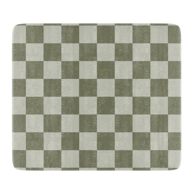 Sage Green Chequerboard Cutting Board (Front)