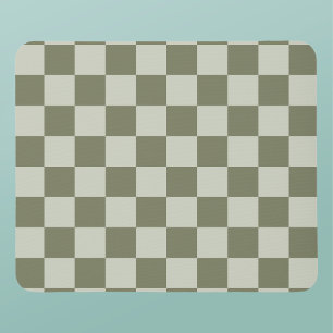 Sage Green Chequerboard Mouse Pad