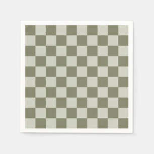 Sage Green Chequerboard Napkin