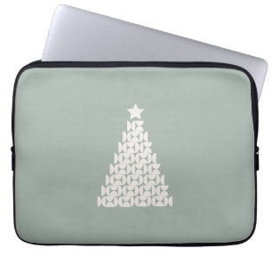 Sage Green Christmas Tree Laptop Sleeve