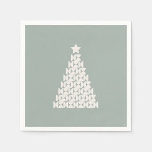 Sage Green Christmas Tree Napkin