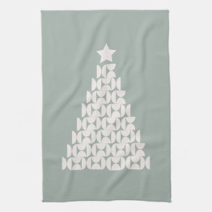 Sage Green Christmas Tree Tea Towel