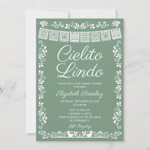 Sage Green Cielito Lindo Bridal Shower Invitation