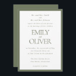 Sage Green Classic Frame Wedding Parents Host Invitation<br><div class="desc">Make your wedding announcement unforgettable with this Sage Green Formal Elegant Wedding Invitation Template. Perfectly crafted for parents hosting the special day, this dark sage green and white invitation features a sophisticated sage green frame and elegant typography for the spouse's names and the wedding information. Fully customisable, this template allows...</div>