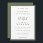 Sage Green Classic Frame Wedding Parents Host Invitation<br><div class="desc">Make your wedding announcement unforgettable with this Sage Green Formal Elegant Wedding Invitation Template. Perfectly crafted for parents hosting the special day, this dark sage green and white invitation features a sophisticated sage green frame and elegant typography for the spouse's names and the wedding information. Fully customisable, this template allows...</div>