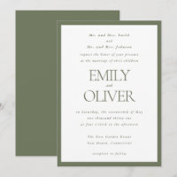 Sage Green Classic Frame Wedding Parents Host