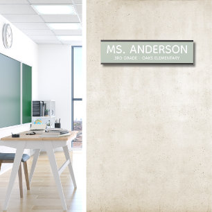 Sage Green Classroom Door Sign