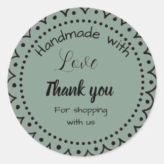 Sage green color Business stickers 