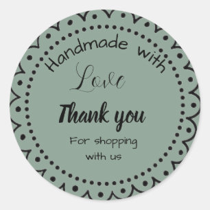 Sage green colour Business stickers