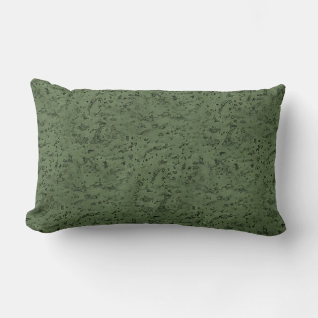 Sage Green Cork Look Wood Grain Lumbar Cushion (Front)