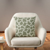 Sage Green Cow Print