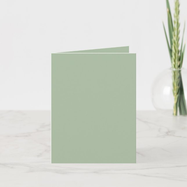 Sage Green Custom Branded Thank You Card (Front)