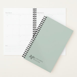 Sage Green Custom Monogram 2024 Planner