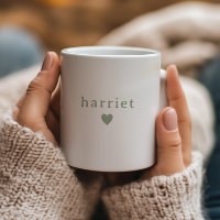 Sage Green Custom Name Baby Shower Favour