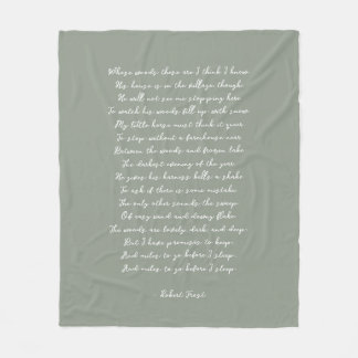 Sage Green Custom Poem Song Lyric Quote Fleece Blanket