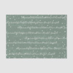 Sage Green | Custom Script Text Elegant Christmas Tissue Paper<br><div class="desc">Sage Green | Custom Script Text Elegant Christmas Tissue Paper</div>