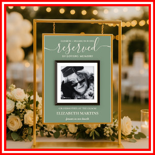 Sage Green Deceased Reserved Seat Wedding Sign