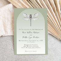 Sage Green Dragonfly Wedding